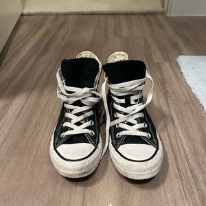 Black high top converse